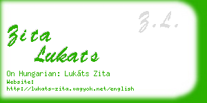zita lukats business card
